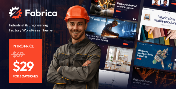 Fabrica - Industrial amp Engineering Factory WordPress Theme TFx