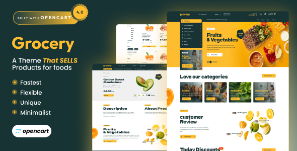 Grocery - Opencart 4 eCommerce Theme TFx
