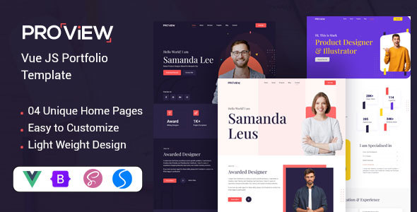 Proview - Creative Portfolio VueJs Template TFx