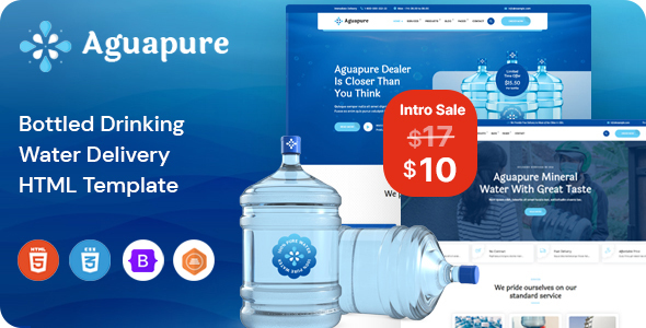 Aguapure - Drinking Water Company HTML Template TFx