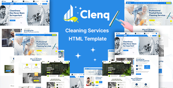 Clenq - Cleaning Services HTML Template TFx