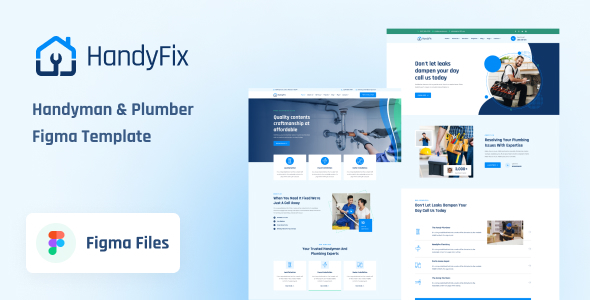 HandyFix - Handyman amp Plumber Figma Template TFx