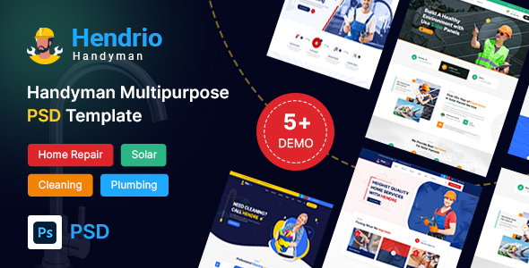 Hendrio  Multipurpose and Handyman Plumbing PSD Template TFx