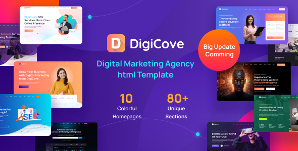 DigiCove – Digital Agency HTML Template TFx