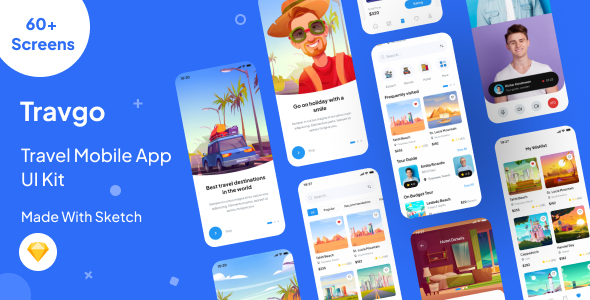 Travgo - Travel Mobile App Ui Kit Template TFx