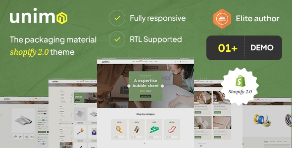 Unimo - The Packaging Material Shopify Theme TFx