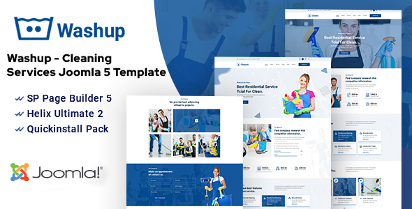 Washup  Cleaning Services Joomla 5 Template TFx