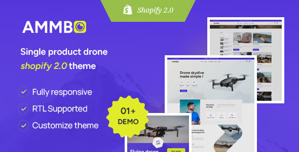 Ammbo - Single Product Drone Shop Shopify 20 Theme TFx