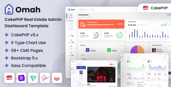 Omah - CakePHP Real Estate Admin Dashboard Template TFx