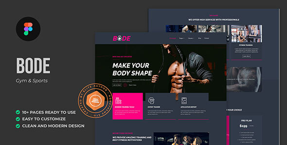 Bode - Gym amp Sports Figma Template TFx