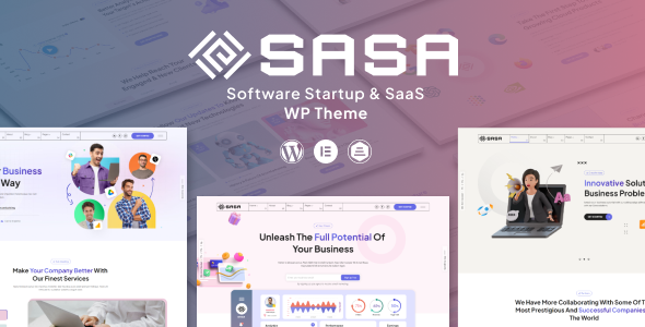SaSa - SaaS amp Tech Startup Elementor WordPress Theme TFx