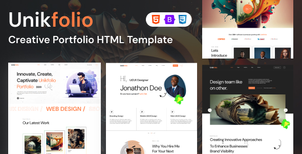 UnikFolio - Creative Portfolio Agency HTML5 Template TFx