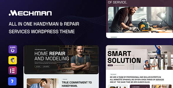 Mechman  Handyman Website WordPress Theme TFx