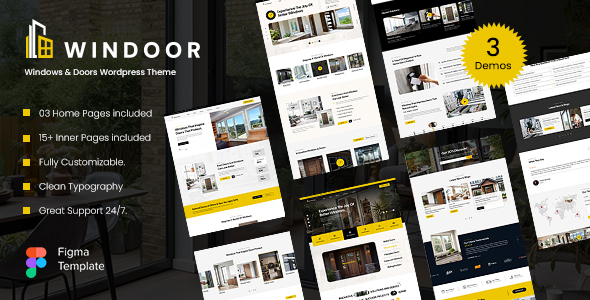 Windoor - Doors and Windows Services Figma Template TFx