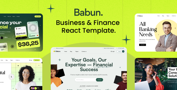 Babun – Business amp Finance React template TFx