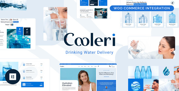 Cooleri - Drinking Water Delivery Elementor Pro Template Kit TFx