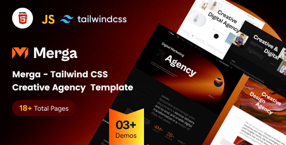 Merga – Multipurpose Tailwind CSS Creative Agency Template TFx