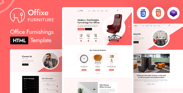 Offixe  Furniture HTML Template TFx SiteTemplates