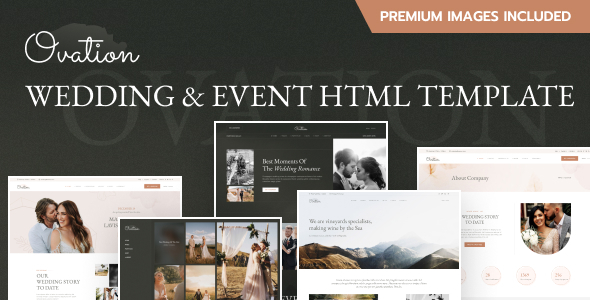 Ovation-Wedding amp Event Photography HTML Template TFx