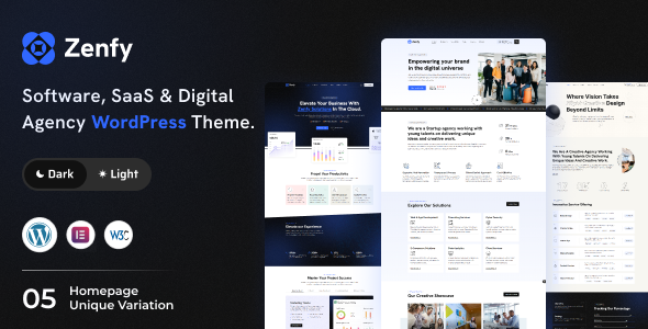 Zenfy – Software SaaS amp Digital Agency WordPress Theme TFx