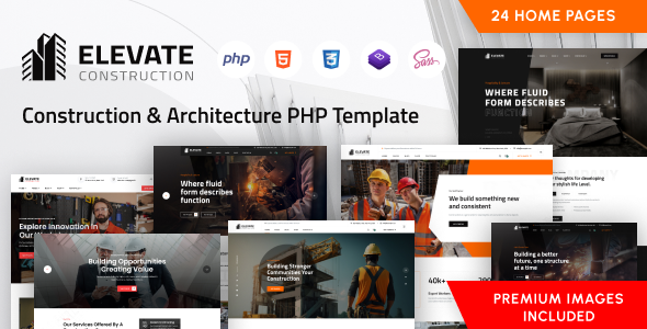 Elevate - Construction amp Renovation PHP Template TFx
