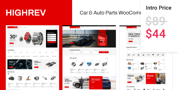 HighRev - Car amp Auto Parts WooCommerce Theme TFx