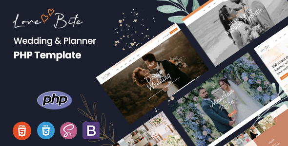 Lovebite - Wedding amp Planner PHP Template TFx