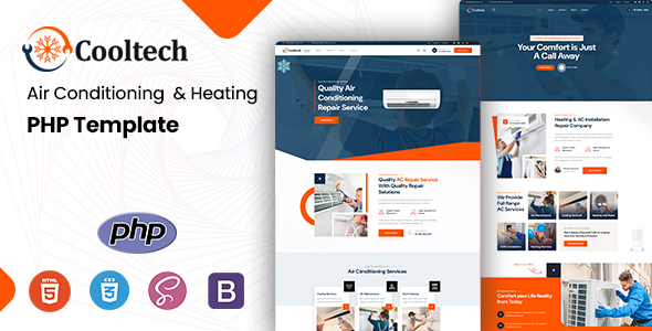 Cooltech - Air Conditioning amp Heating PHP Template TFx