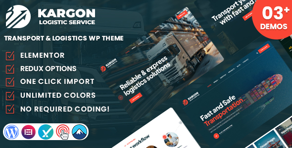 Kargon - Transport and Logistics WordPress Theme TFx