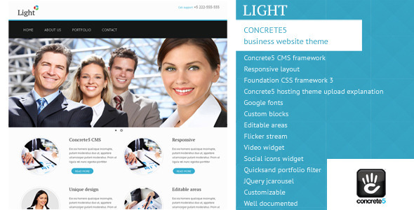 Light - Concrete5 Business Theme Corporate
