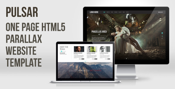 Pulsar - One Page HTML5 Parallax Website Template Creative