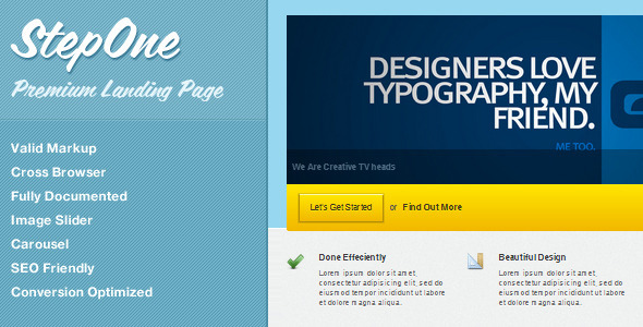StepOne - Premium Landing Page HTML Template LandingPages Landing Page