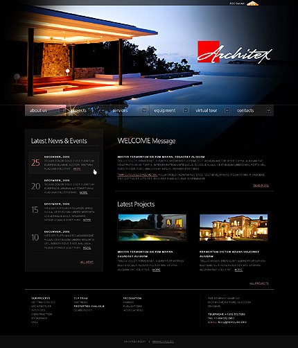 Black Architecture Joomla Theme by Svelte TMT
