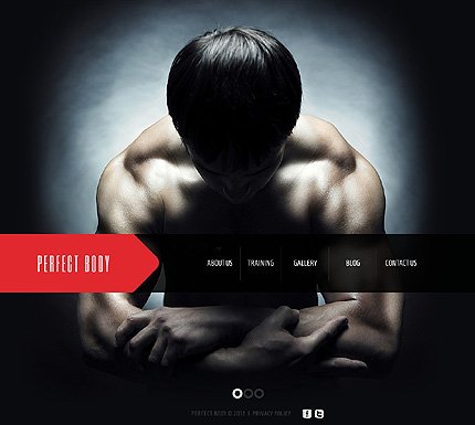 Black Bodybuilding Joomla Template by Delta TMT