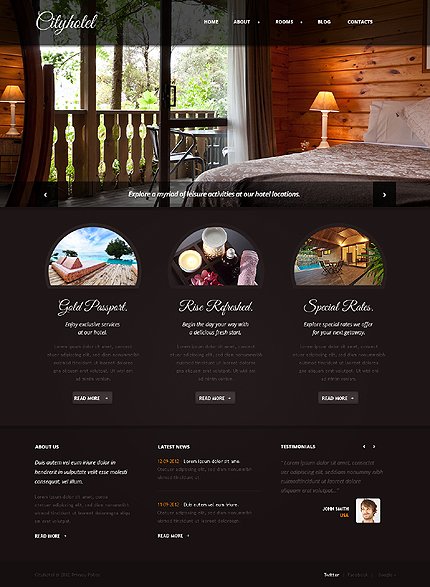 Black & Brown Hotels Joomla Theme by Astra TMT