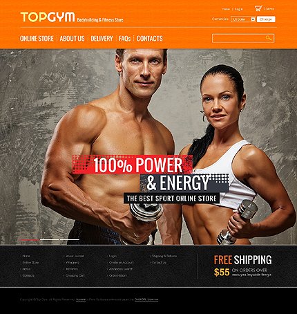 Black & Brown Sport VirtueMart Theme by Delta TMT