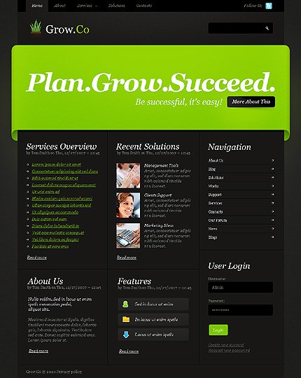 Black Business Drupal Template by Astra TMT