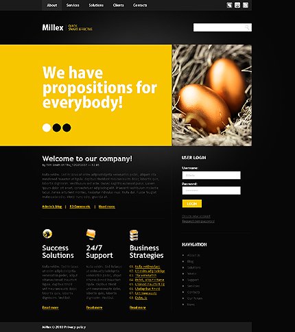 Black Business Drupal Template by Astra TMT