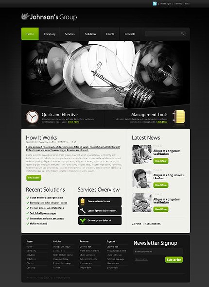 Black Business Drupal Template by Astra TMT