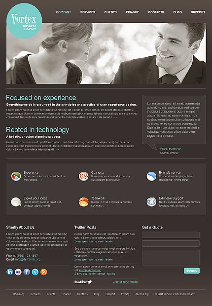Black Business Joomla Theme by MariArti TMT