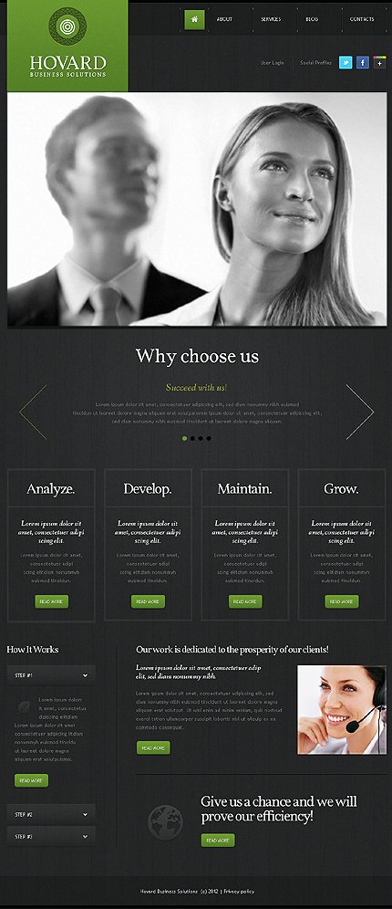 Black Business Joomla Theme by Astra TMT