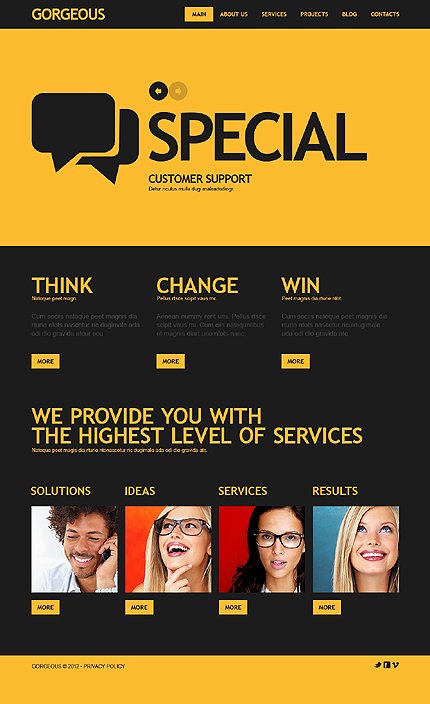 Black Business Joomla Theme by Cowboy TMT