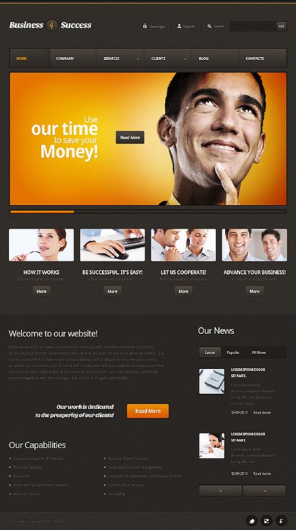 Black Business Joomla Theme by Astra TMT