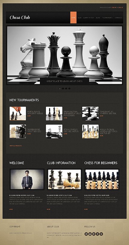 Black Chess Joomla Template by Cowboy TMT