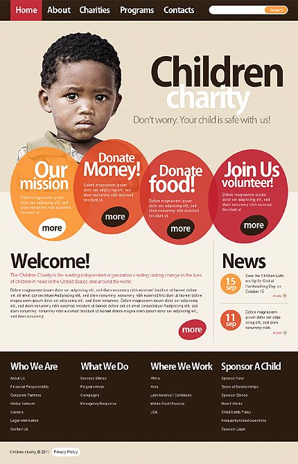 Black Child Charity Joomla Template by Mercury TMT
