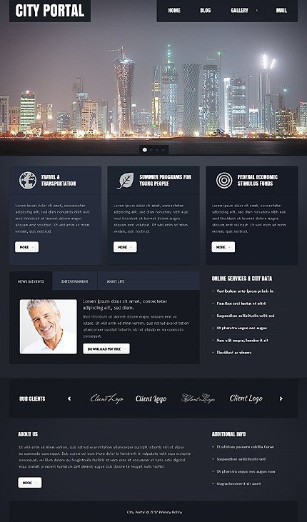 Black City Portal Joomla Template by Jenny TMT