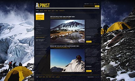 Black Climbing Drupal Theme by Mercury TMT