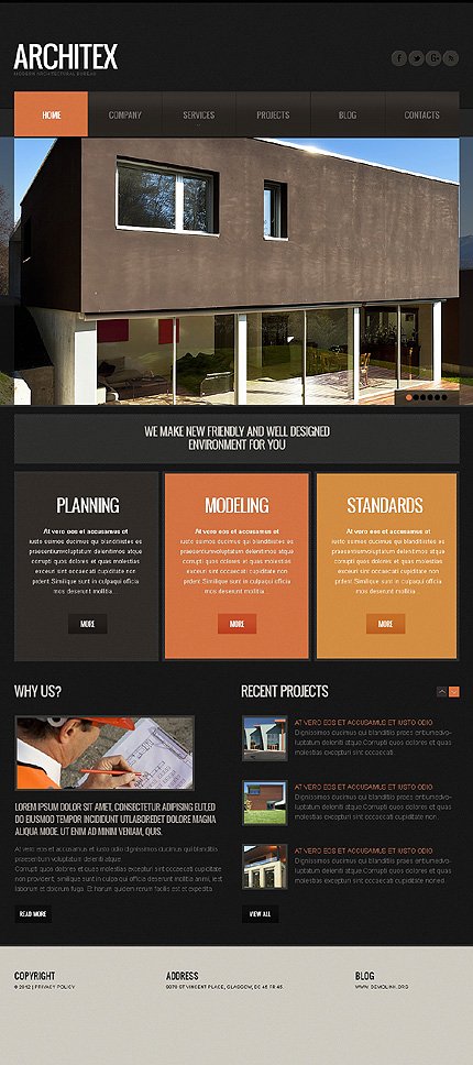 Black Construction Company Joomla Template by Sawyer TMT