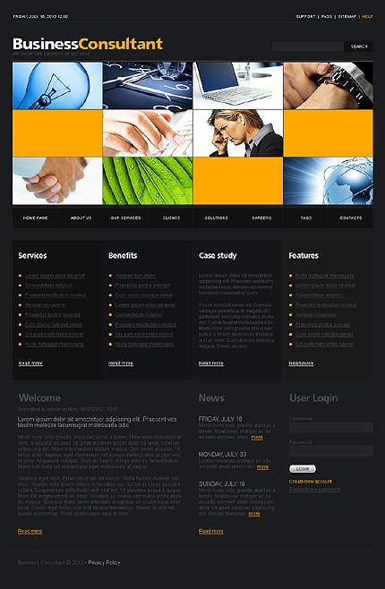 Black Consulting Drupal Theme by Cowboy TMT