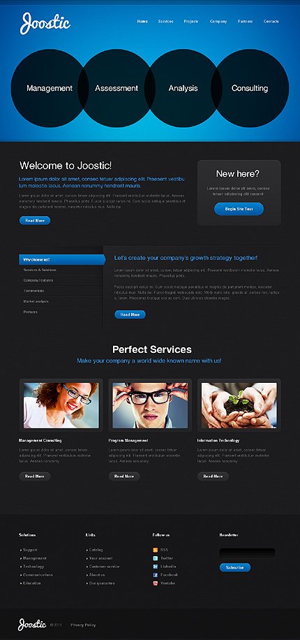 Black Consulting Joomla Template by Hugo TMT